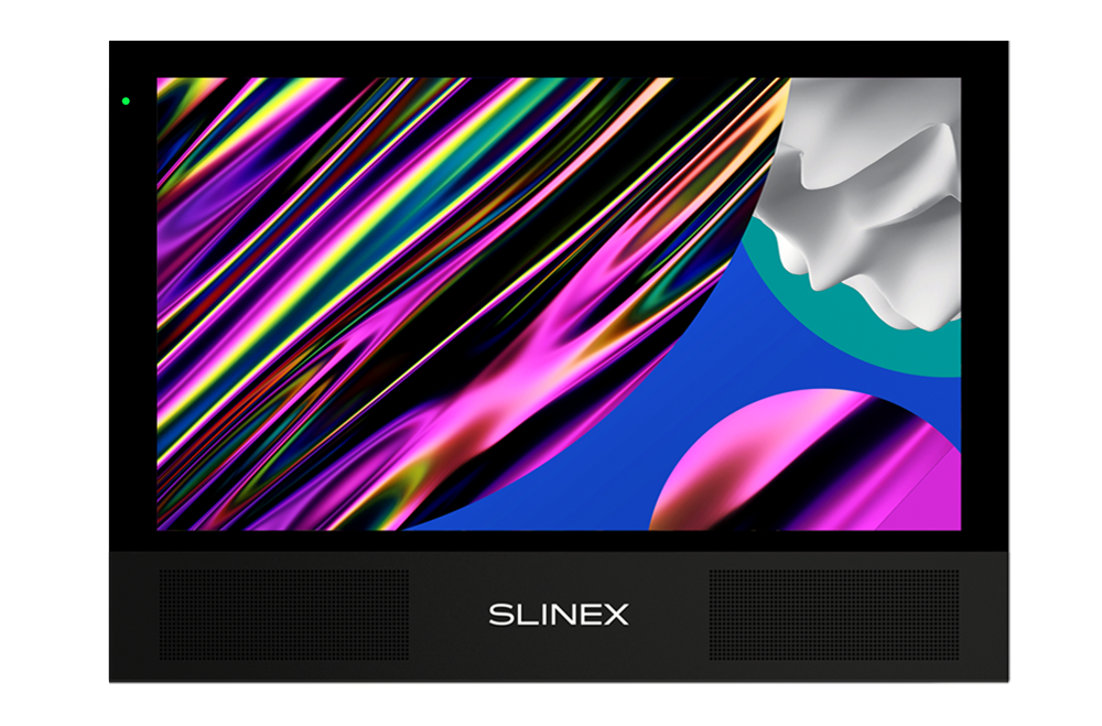 All-black Slinex Sonik 10 – video intercom with two powerful speakers, replaceable color panels and big screen